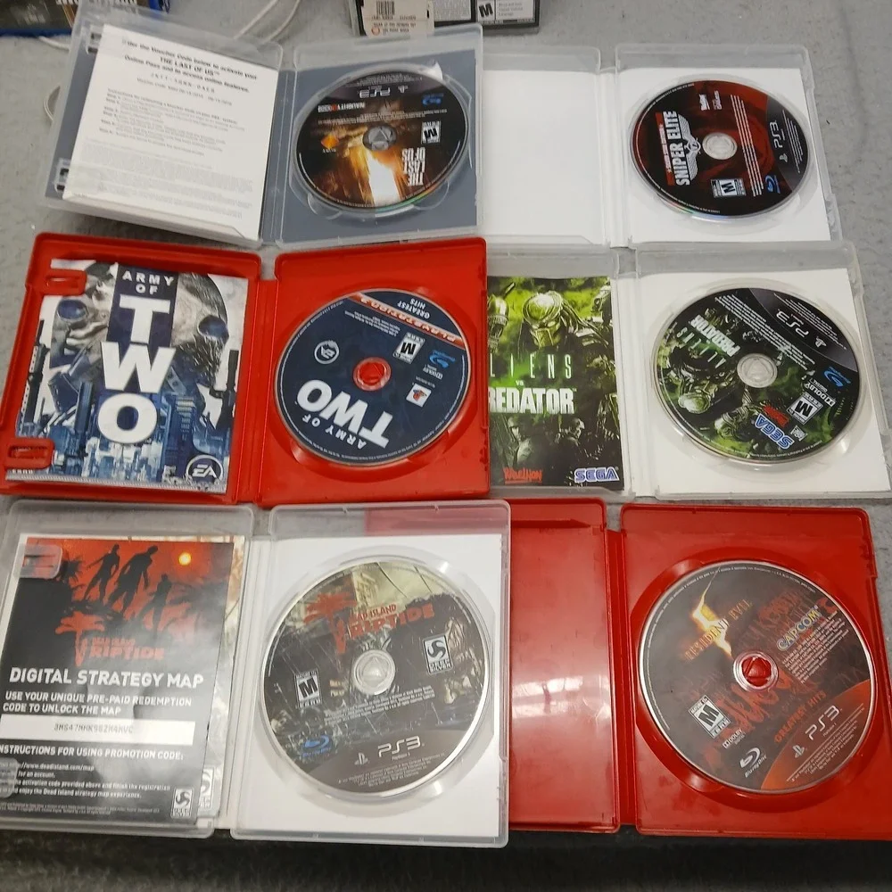 Lot of 6 Games Sony PlayStation 3 Resident Evil 5, The Last of us Plus More